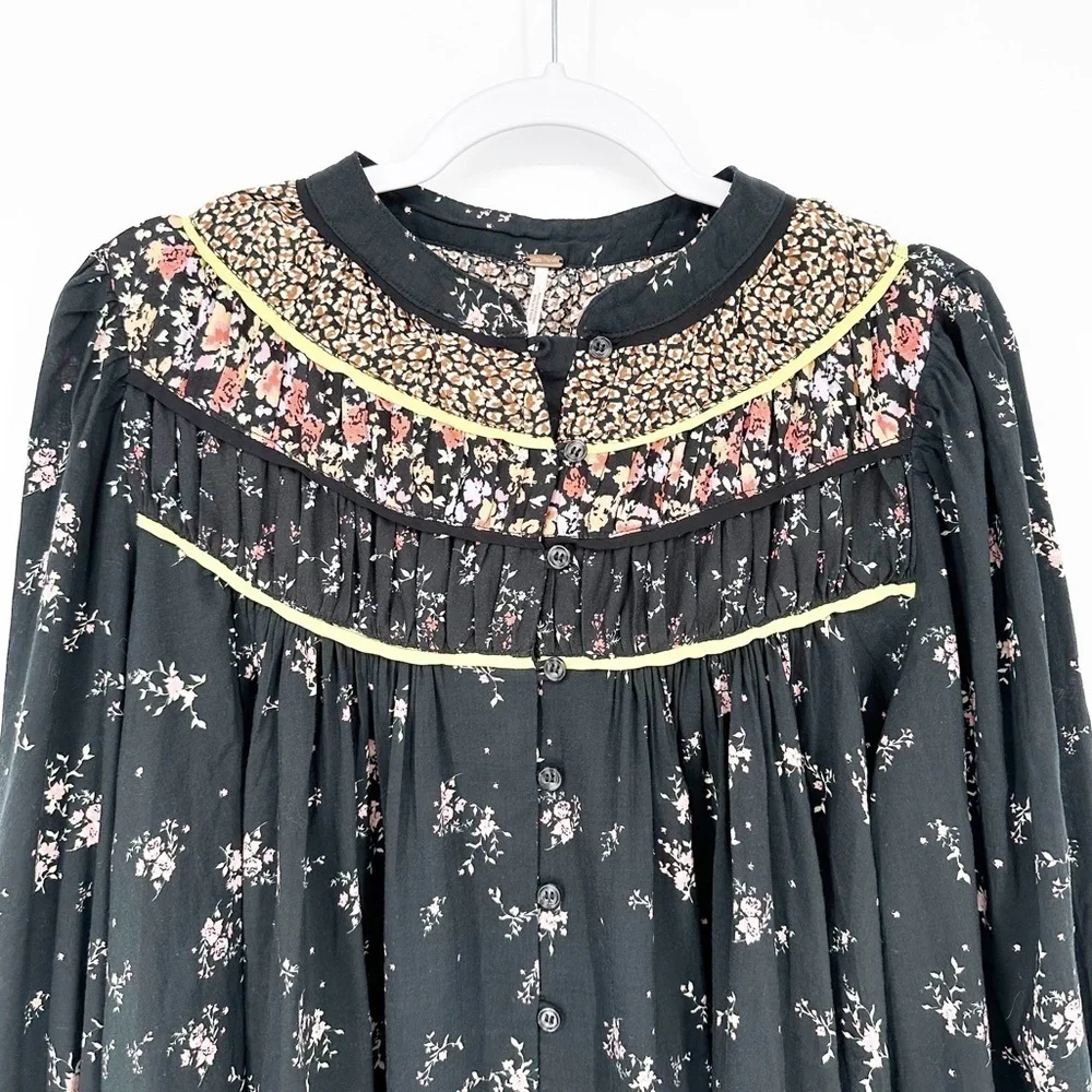 Free People Paloma Printed Blouse Size Medium